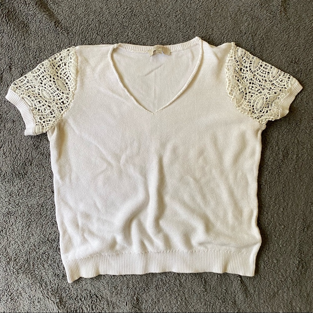 Loft Lace sweater tee